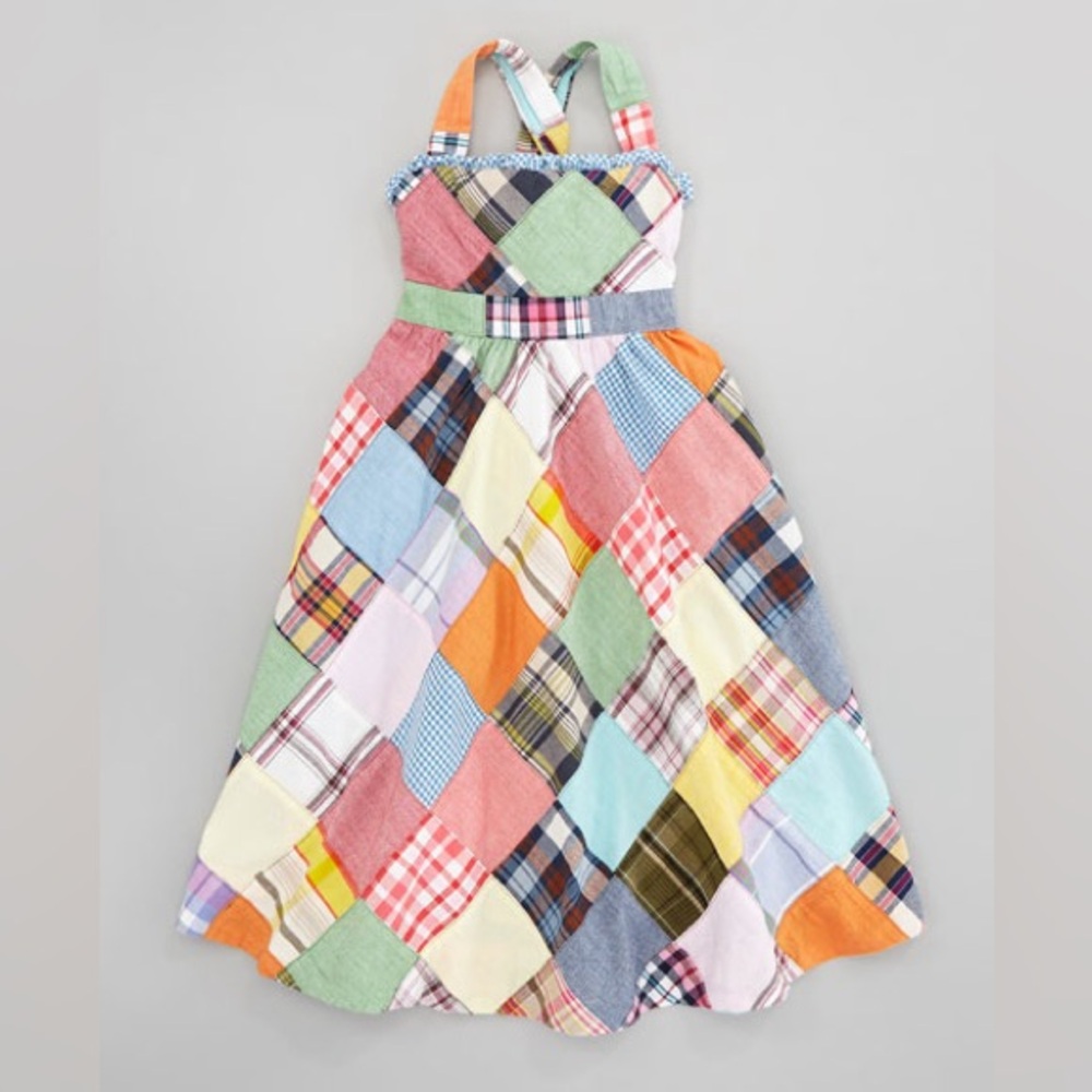 Ralph Lauren Kids Patchwork Plaid Maxi Dress
